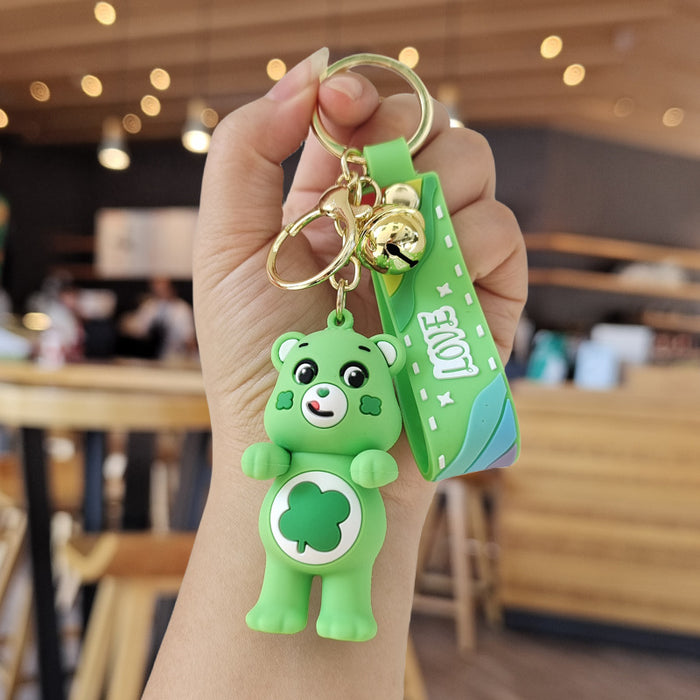 Wholesale Cartoon Teddy Bear Silicone Keychain (F) JDC-KC-ZhuoRan003