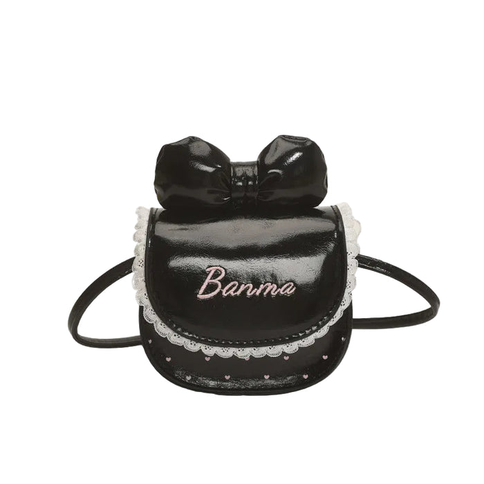 Wholesale Kids'  lace bow mini saddle shoulder bags