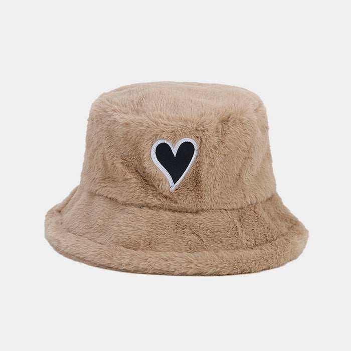 Wholesale Love Patch Plush Bucket Hat JDC-FH-LvY047