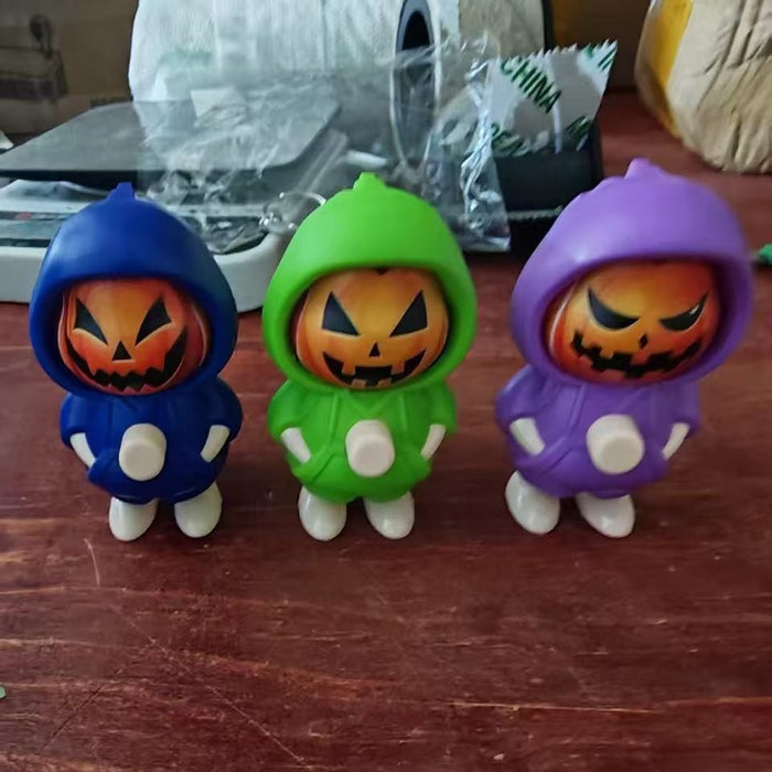 Wholesale Plastic  Hooded Pumpkin Figure Keychain Creative Ghost Blue Pendant Gift Decorative Accessory
