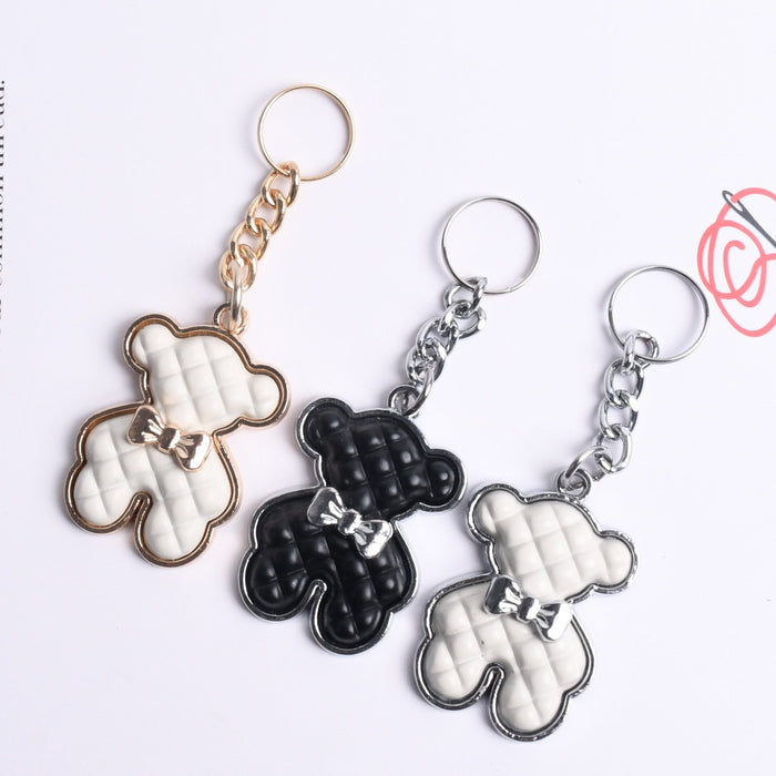 Wholesale Zinc Alloy Bow Tie Bear Keychain JDC-KC-ZhiC002