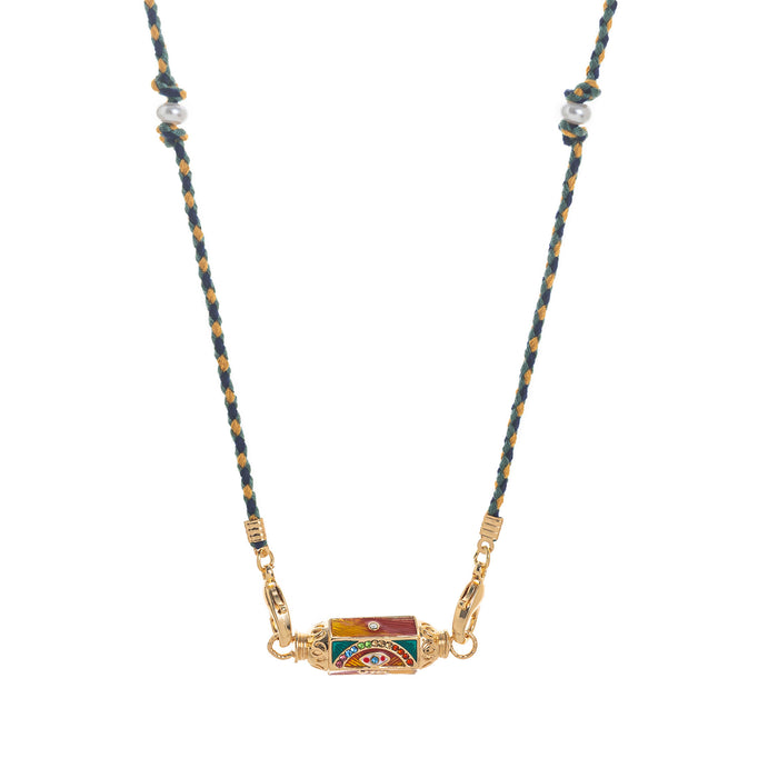 Wholesale Valentine' s Day Colorful Tarot Card Star Eye Pendant Necklace