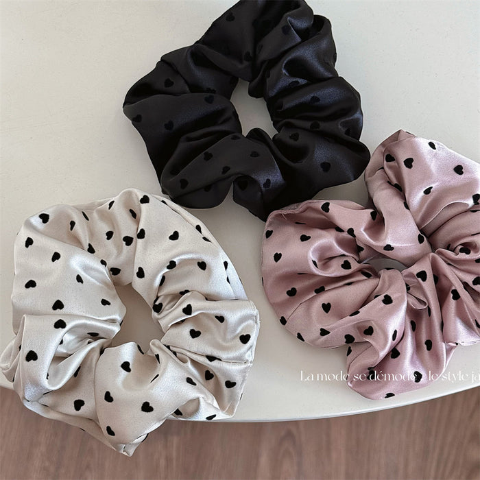 Wholesale Point Satin Large Hair Ring Hair Rope Ball Hair Accessories New Style