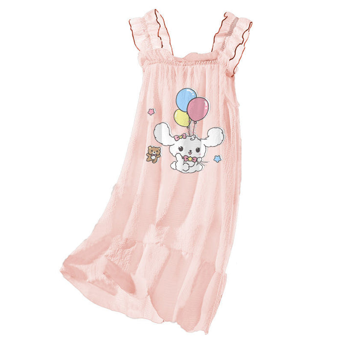 Wholesale Cartoon Cute Nightdress Thin Children Sling Pajamas JDC-PJ-XiaoHZ002