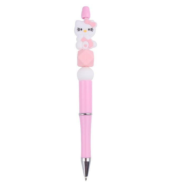 Wholesale Cartoon Silicone Plastic Bead Pen JDC-PN-GuangTian009