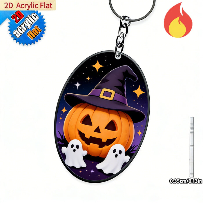 Wholesale  Pumpkin Acrylic Keychain Fashion Accessory Festival Gift MOQ≥2