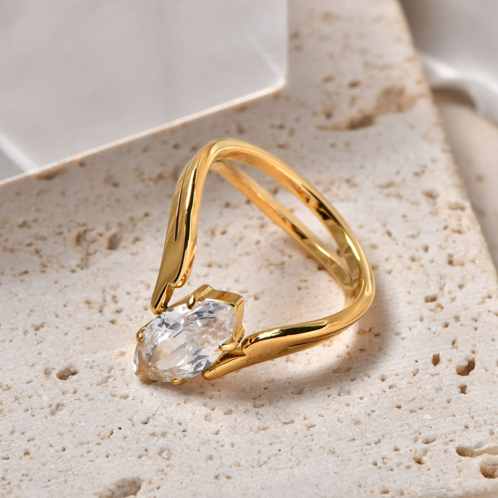 Wholesale Zircon Ring Titanium Steel Non-Fading