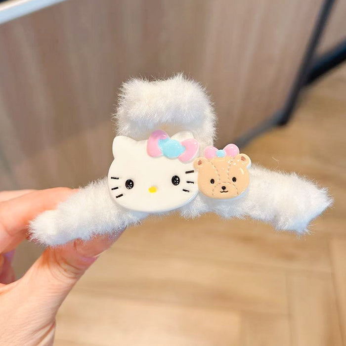 Wholesale Cute cartoon style large plush hair claw clip