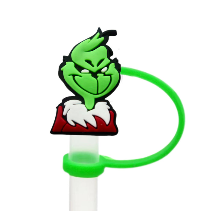 Wholesale 10pcs Christmas Straw Cap  Silicone Cup Accessories