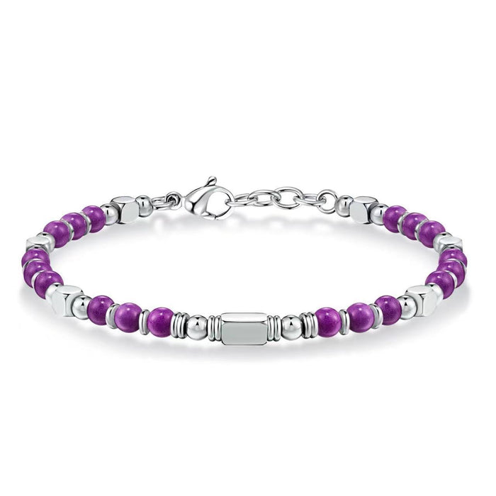 Wholesale Pine Nets Purple Emperor Pine Bracelet Adjustable Stainless Steel Bead Bracelet Unisex