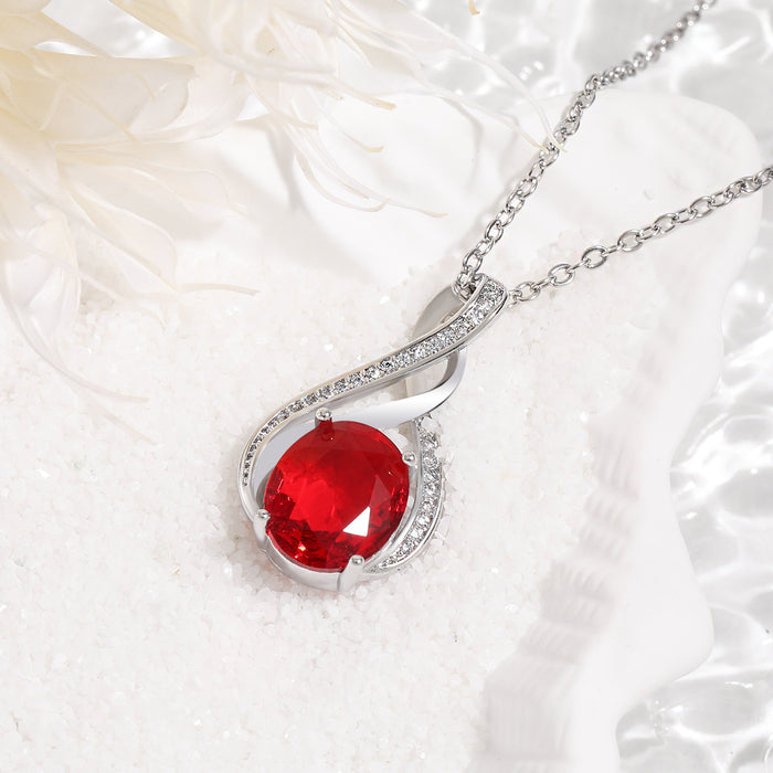 Wholesale Necklace Star Stone S-shaped Exaggerated  Color Treasure Necklace