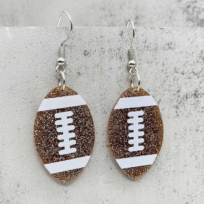 Wholesale Baseball Earrings Basketball Football Rugby Jersey Acrylic Earrings Jewelry Sports Events