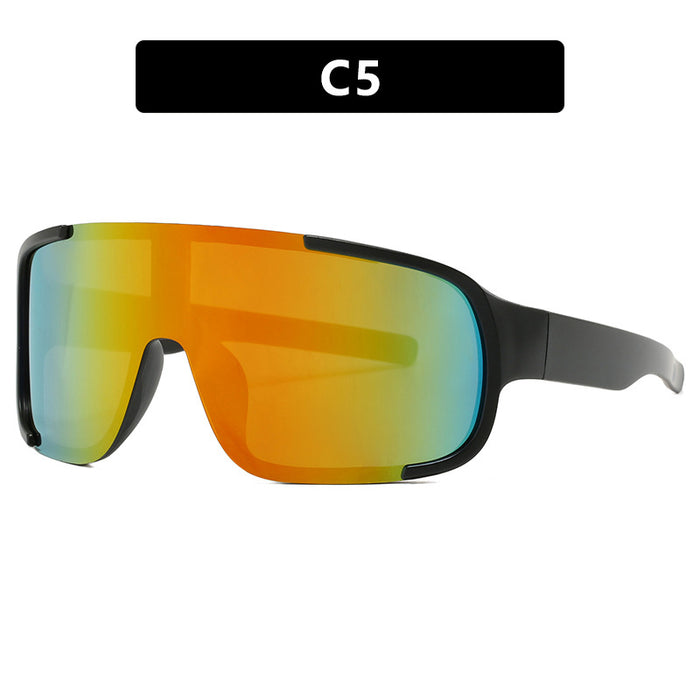 Wholesale Mountaineering and cycling glasses, personalized one-piece large frame goggles, windproof and sunscreen sunglasses