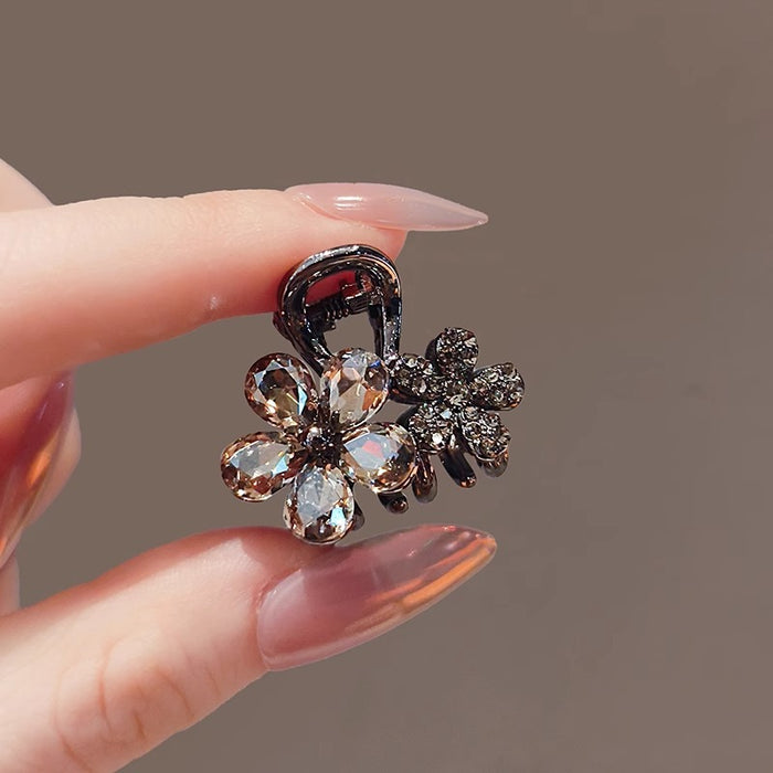 Wholesale Crystal Flower Shark Clip Small Premium Sense Hairpin Hair Clip