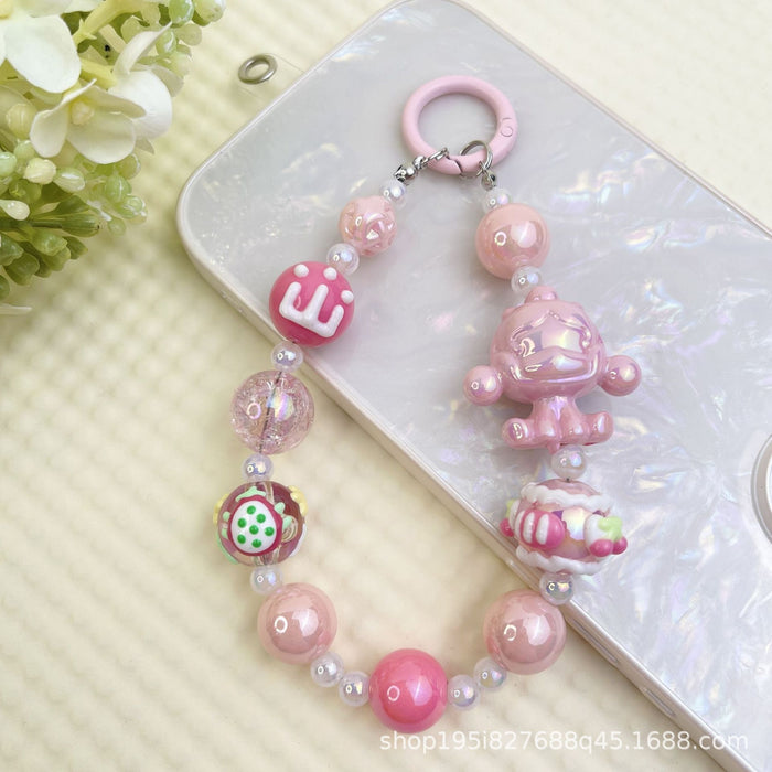 Wholesale Cartoon windmill hand-painted beads mobile phone chain bag decoration pendant accessories mobile phone chain
