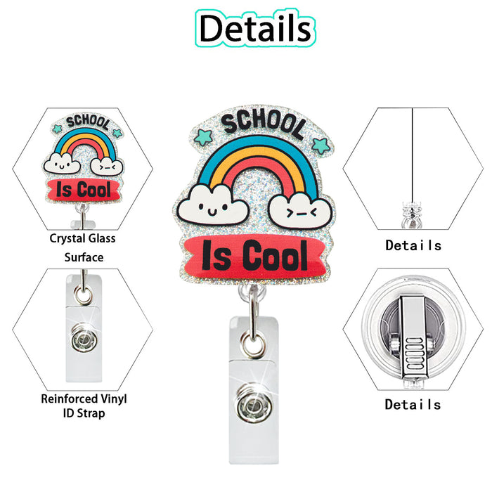 Wholesale Acrylic Planet Rainbow Rocket Pencil Teacher Student Scroll Keychain JDC-KC-ZhuoJin002