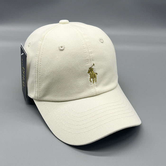 Wholesale Horse Embroidery Baseball Cap Pure Cotton Washed Cloth Unisex Sun Protection