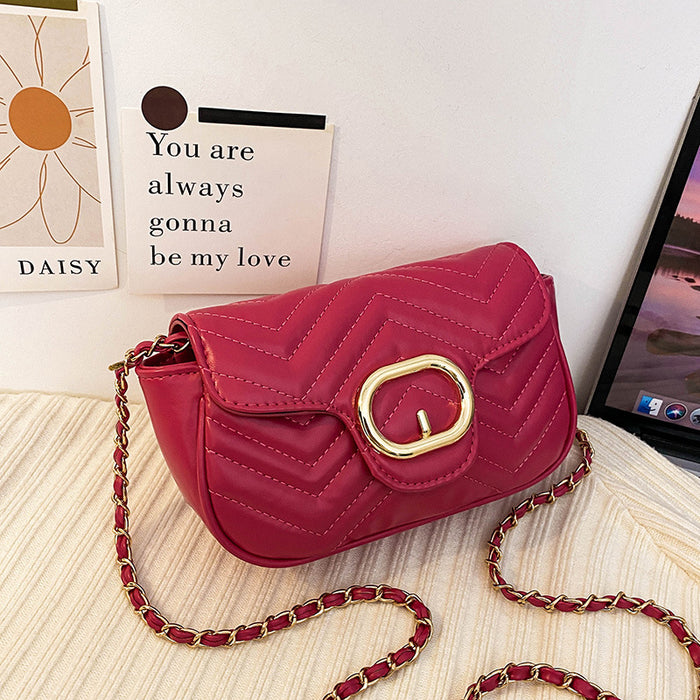 Wholesale One-shoulder Embroidery Chain Crossbody Small Square Bag JDC-SD-HT009