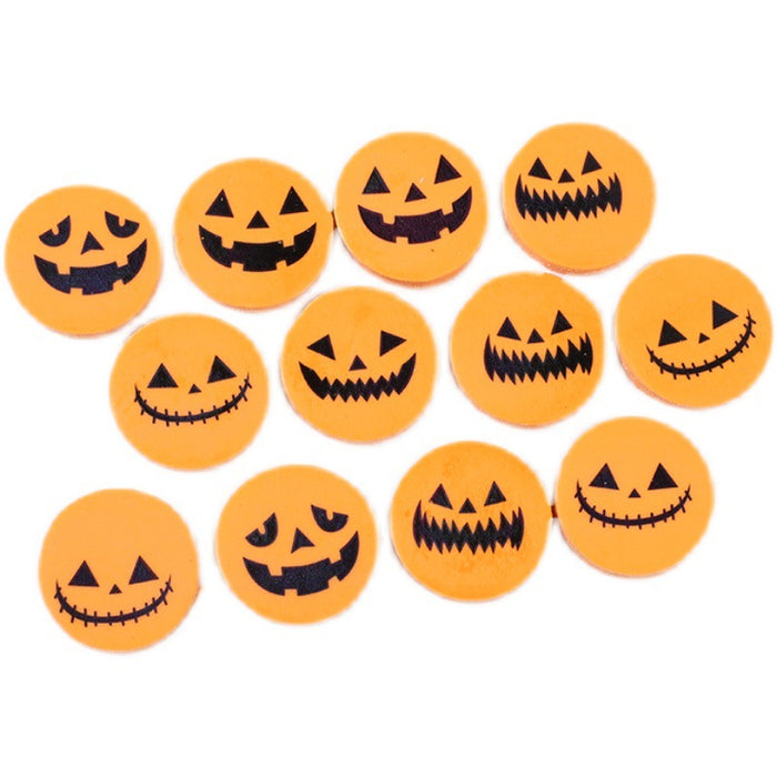 Wholesale 3pcs/pack Trendy Pumpkin Printed Erasers Novelty Holiday Gift for Kids
