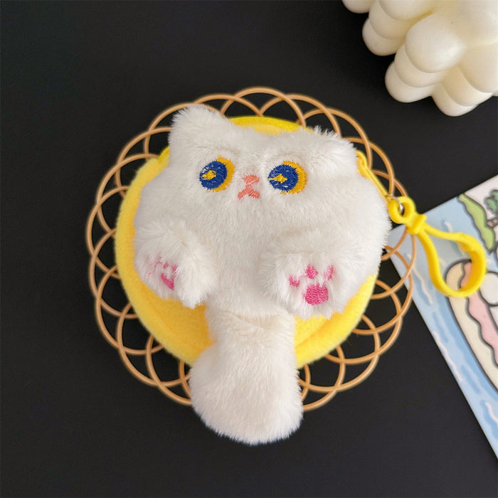 Wholesale Cartoon Plush Coin Purse Cute Mini Soft Cute Cat Coin Storage Bag Student Portable Earphone Bag