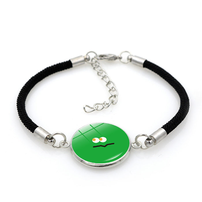 Wholesale Fan support bracelet does not fade women' s hand jewelry star five ball expression package braided bracelet gift