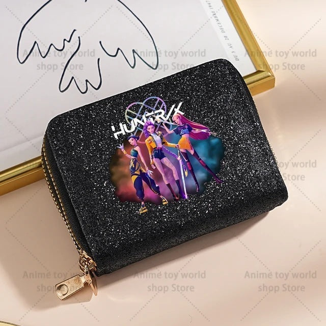 Wholesale Kpop Devil Hunter Sequin Wallet For Women Shiny Coin Purse Korean Style Party Fashion Accessory