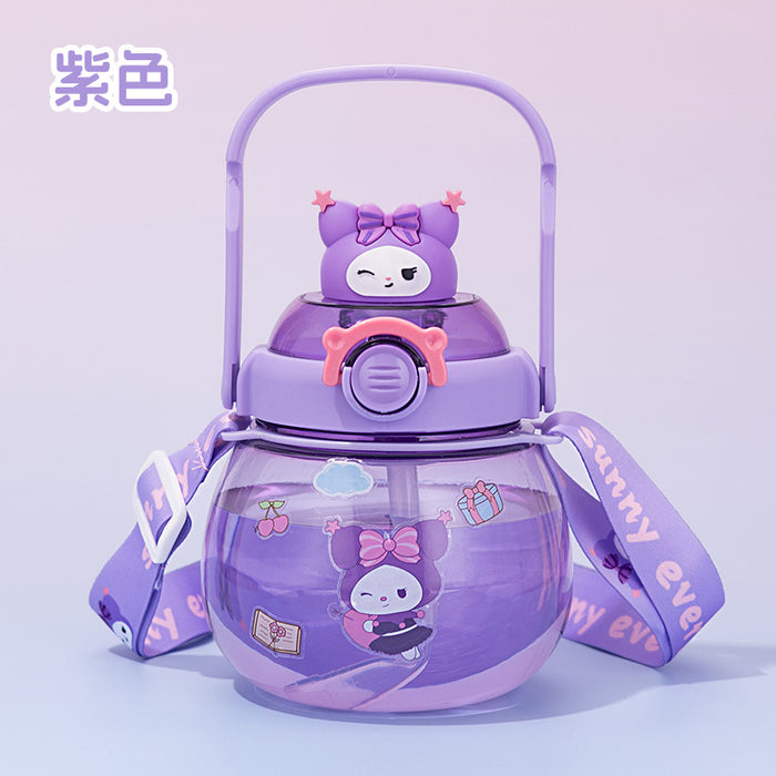 Wholesale Cute Bear Straw Cup Large-Capacity Plastic Cup