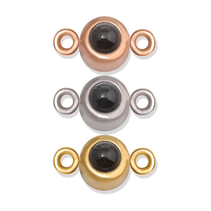 Wholesale Golden silver double pendant projection stone pendant