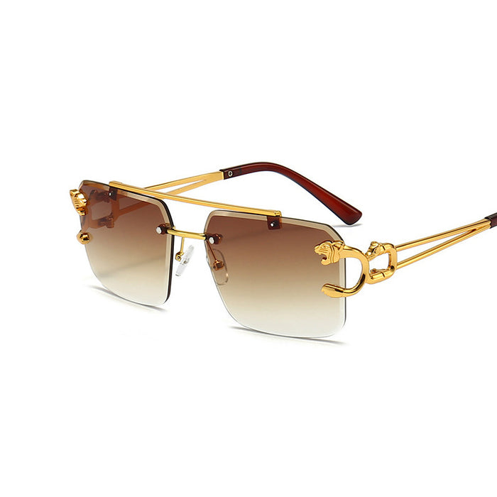 Wholesale Sunglasses Square Personalized Metal Frameless Glasses Fashion Sunglasses