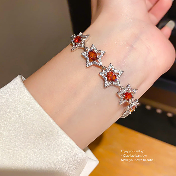 Wholesale Star Hollow Star Bracelet with Zircon Trendy Fashion Accessory