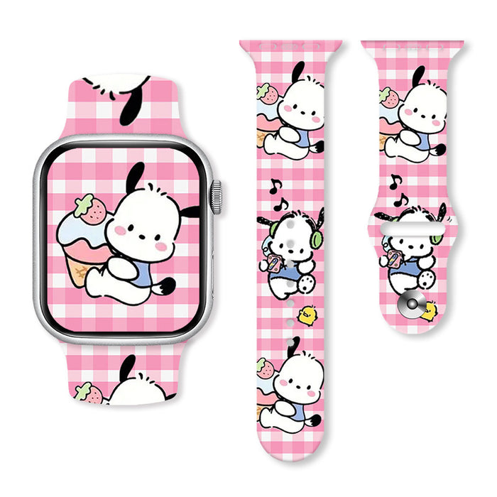 Wholesale Cartoon Silicone Strap Suitable for Apple Watch Strap (S) JDC-WD-NuoQi002