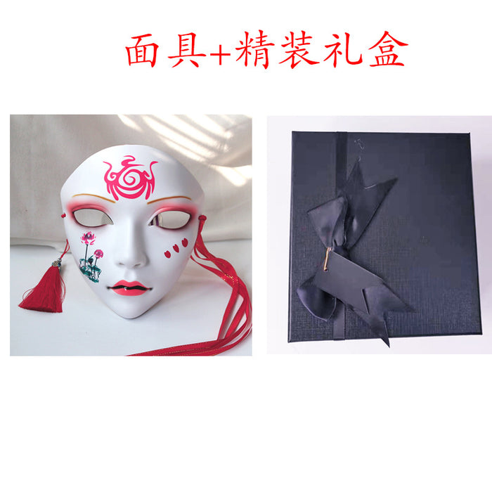 Wholesale Animistic Internet Celebrity Adult Party Mask Full Face Chinese Style Hand-painted Decoration Hanfu Accessories Members Exclusive