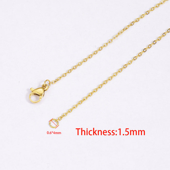 Wholesale 1/1.5/2mm Cross Chain Titanium Steel Chain Necklace JDC-NE-MingB002