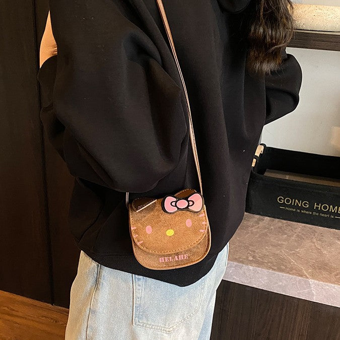 Wholesale Cartoon cute cat little girl coin purse mini parent-child crossbody bag wallet Shoulder Bags