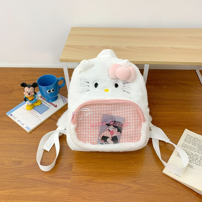 Wholesale Cartoon Cute Bunny Plaid Transparent Backpack JDC-BP-Zeze001