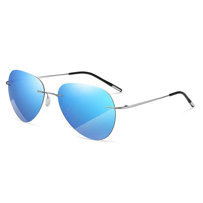 Wholesale Frameless sunglasses for men, pilot polarized sunglasses, UV resistant
