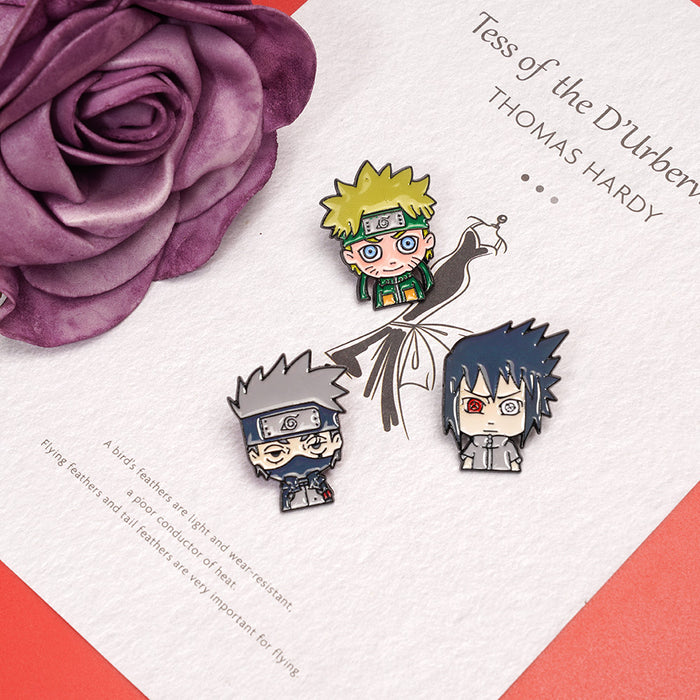 Wholesale Chibi Anime Cartoon Metal Brooch Pin Japanese Manga Badge For School Bags And Clothing Fashion Accessory Gift