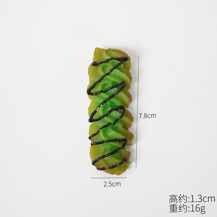 Wholesale Chic PVC Simulated Cookie Pendant Fun Dessert Shaped Ornament Decorative Gift Accessory MOQ≥5