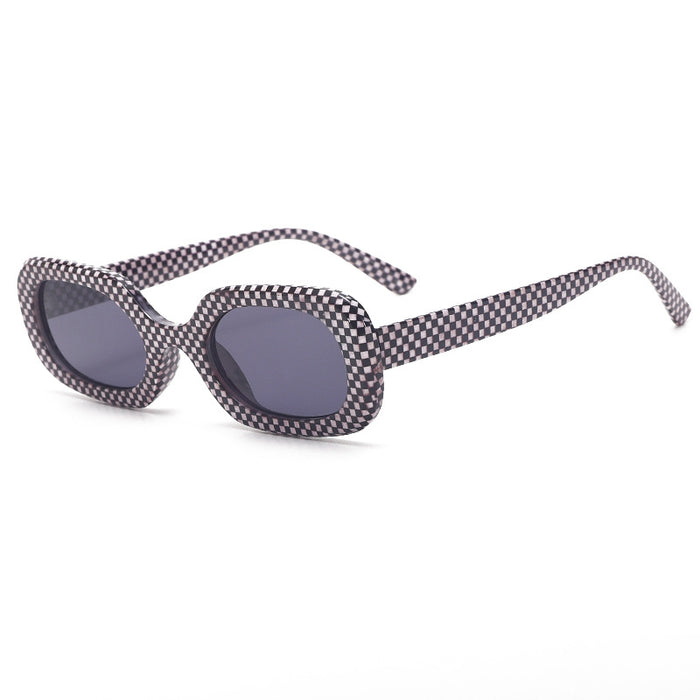 Wholesale Oval Retro Mosaic Small Frame Jelly Color PC Sunglasses JDC-SG-ZS003