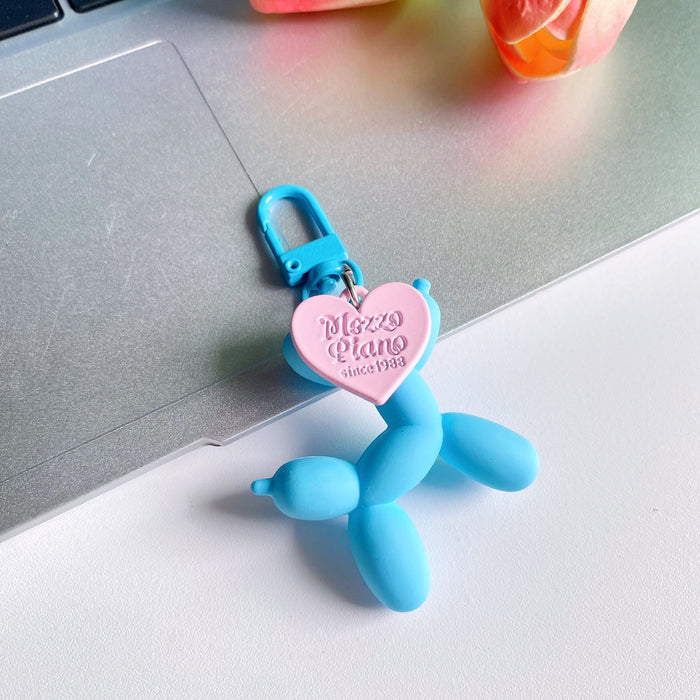 Wholesale Colorful heart-shaped balloon keychain, cartoon keychain, personalized gift, backpack decoration