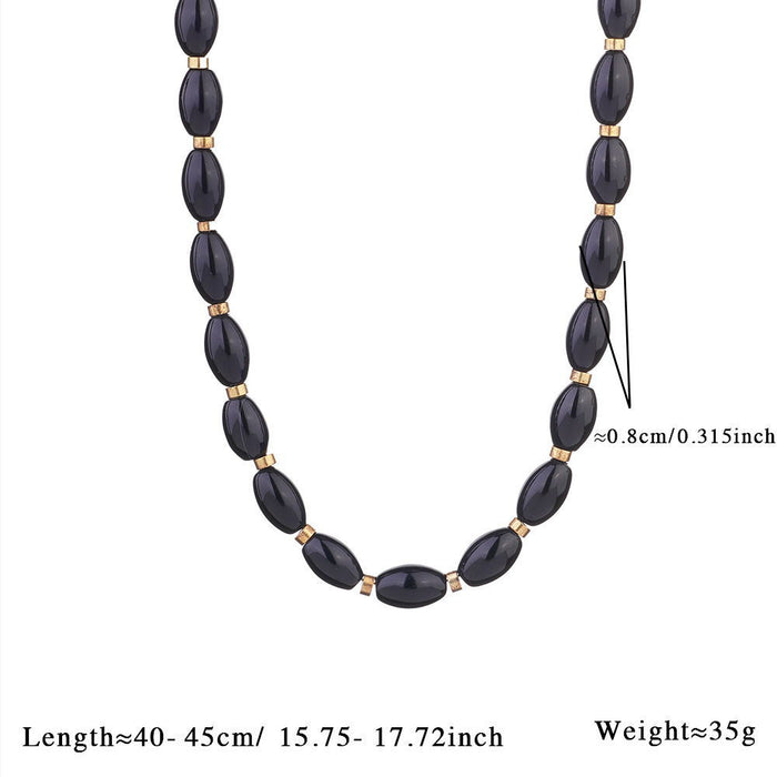 Wholesale Zircon Cross Necklace Natural Stone Neck Chain Stainless Steel Heart Necklace