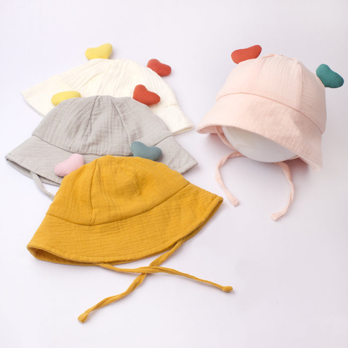 Wholesale Baby Solid Color Gauze Basin Hat JDC-FH-ZB004