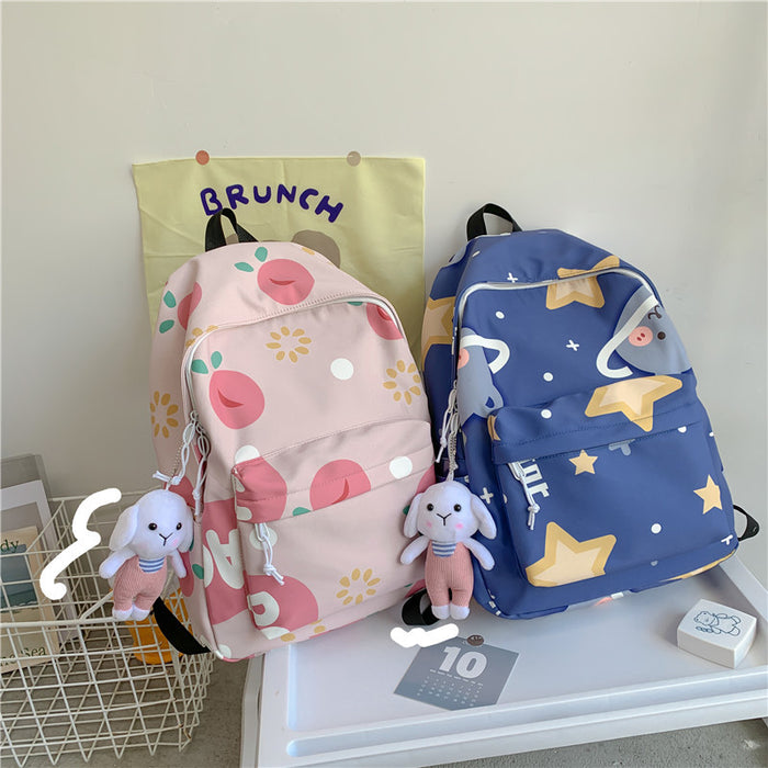 Wholesale Nylon High School College Student Graffiti Print Lightweight Backpack JDC-BP-YuanDuo029