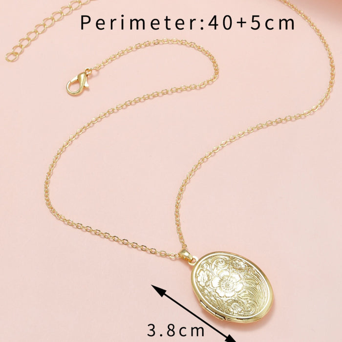 Wholesale Accessories Photo Box Flower Popular Pendant Openable Pendant Necklace Women's