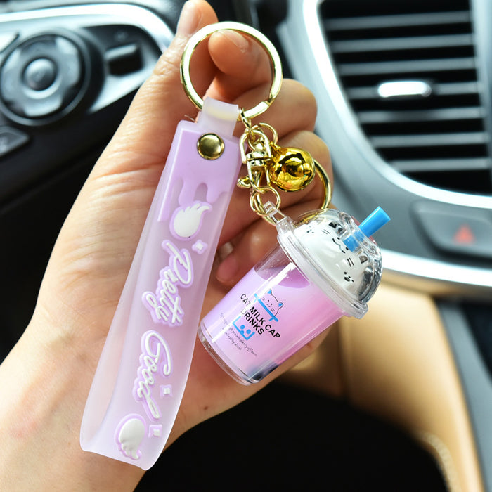 Wholesale Cat Keychain &  Milk Tea Cup Keychain