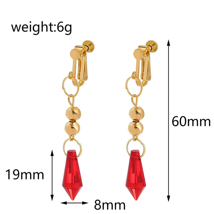 Wholesale Game Red Crystal Earrings JDC-ES-ShaoH003