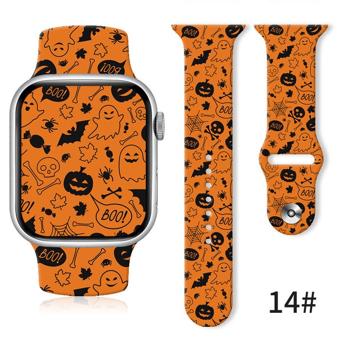 Wholesale Printed Silicone Watch Strap Wristband JDC-WD-NuoQi034