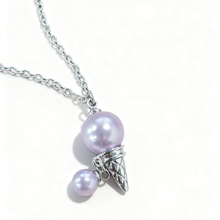 Wholesale Pearl Ice Cream Necklace Clavicle Chain plated 18K Gold Color Retention