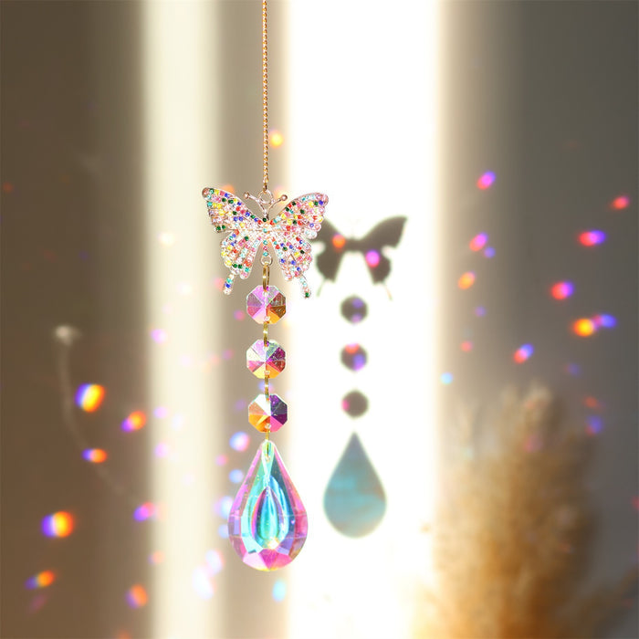 Wholesale Glass Crystal Star Moon Butterfly Sun Catcher Decorative