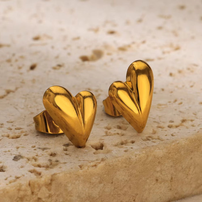 Wholesale  gold love bow earrings fashion  earrings stainless steel jewelry